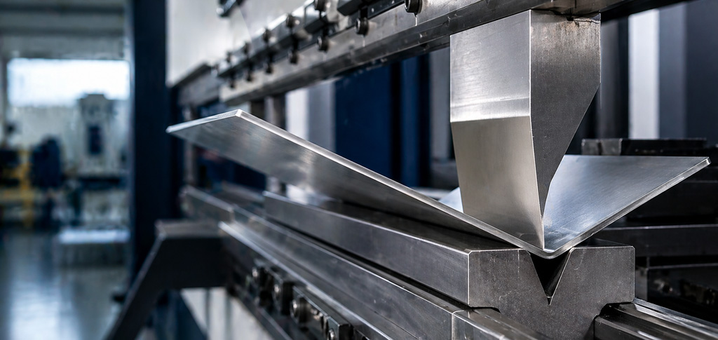 Pliage de t&ocirc;le inox sur presse plieuse industrielle